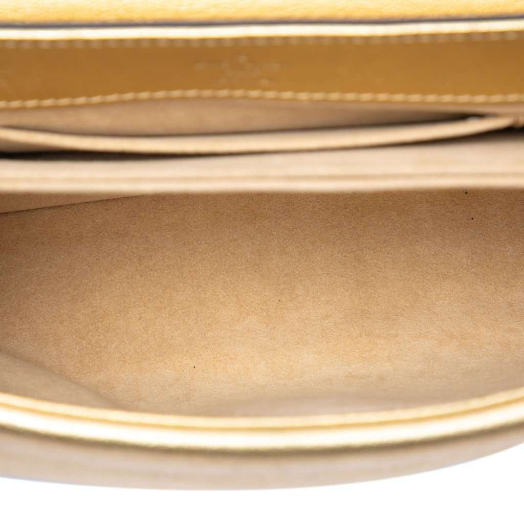 Louis Vuitton Metallic Cuir Plume Ecume Very Chain Bag Gold Leather Very good condition - Model View