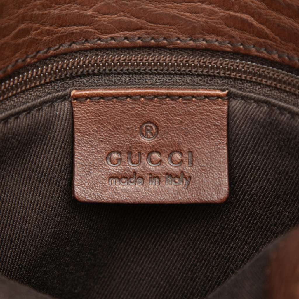 Gucci GG Denim Shoulder Bag Brown Very good - Box View