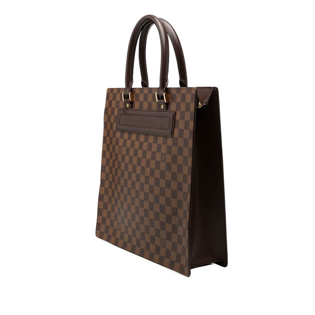 Louis Vuitton Damier Ebene Venice Sac Plat GM Brown Very good condition - Back View