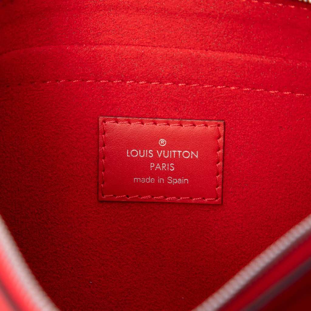 Louis Vuitton Epi Neverfull Pouch Red Leather Very good condition - Box View
