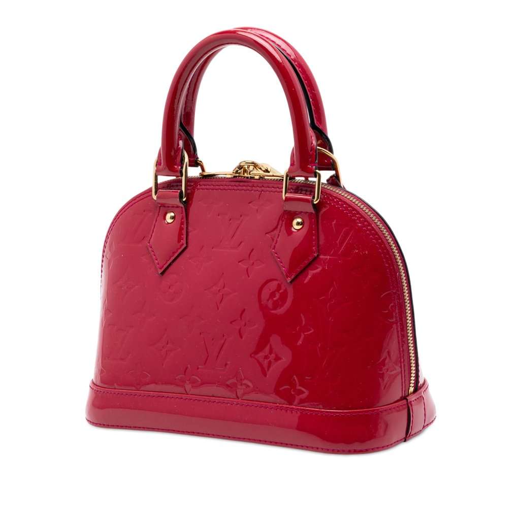 Louis Vuitton Monogram Vernis Alma BB Red Leather Very good condition - Back View
