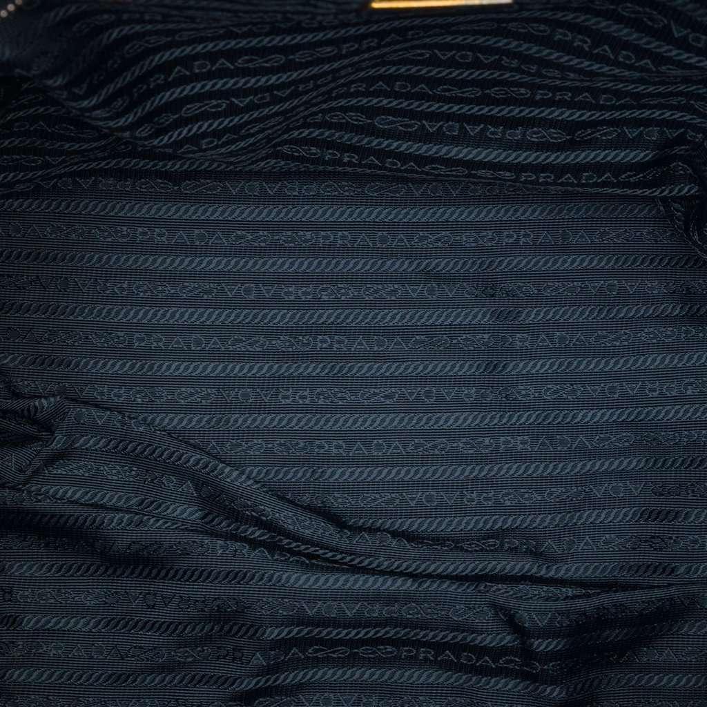 Prada Quilted Tessuto Padded Satchel Blue Very good - Model View
