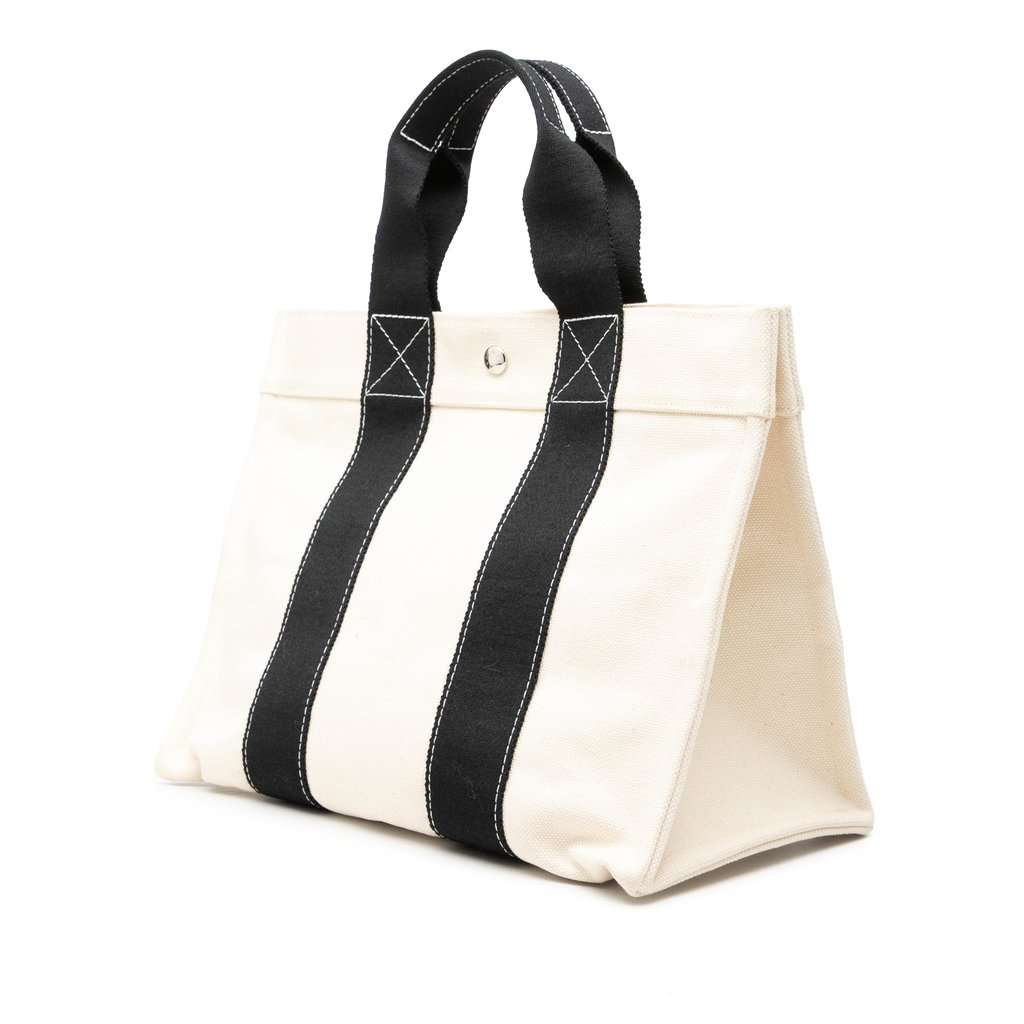 Hermès Toile Bora Bora PM Tote White Very good - Back View
