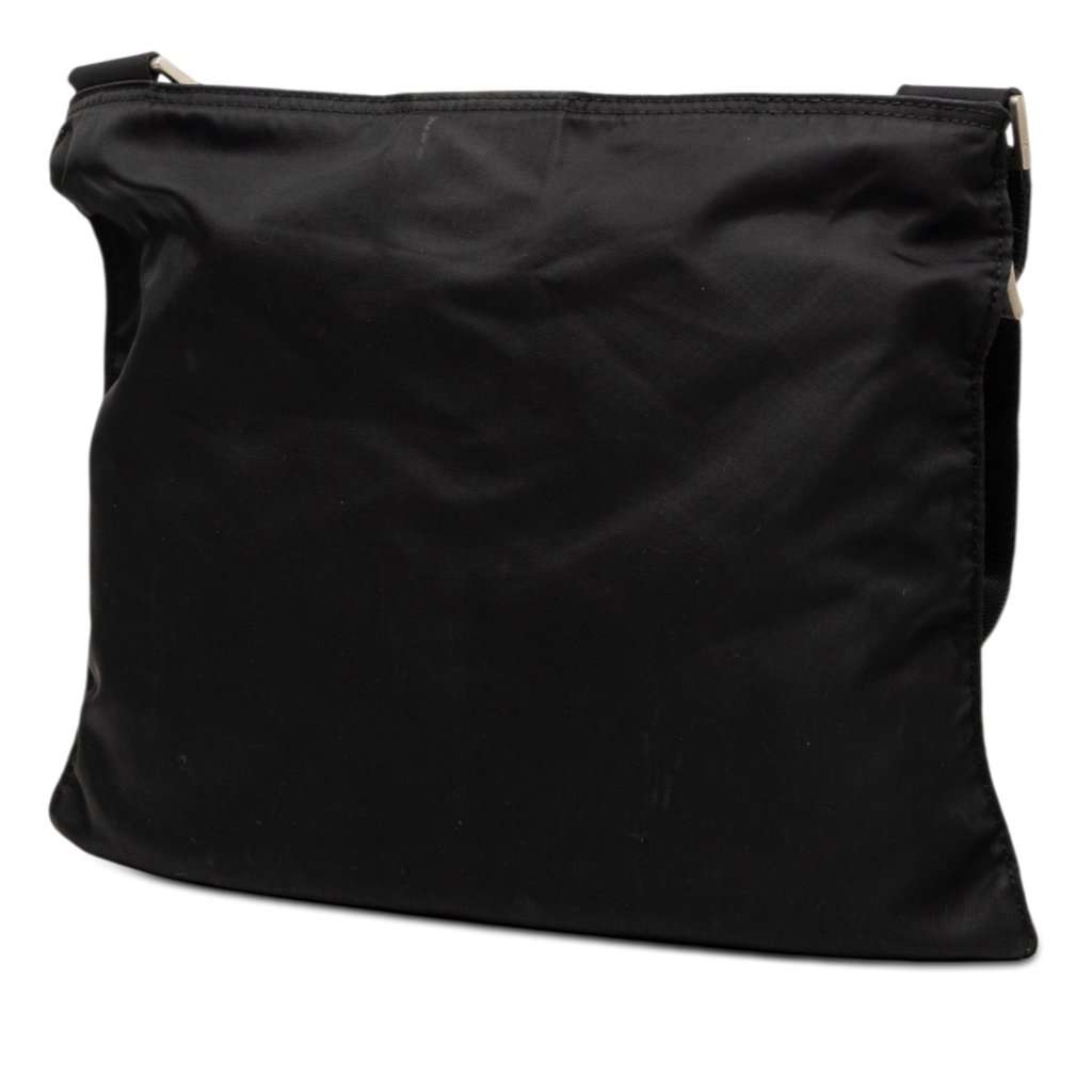 Prada Tessuto Zip Top Crossbody Black Very good - Back View
