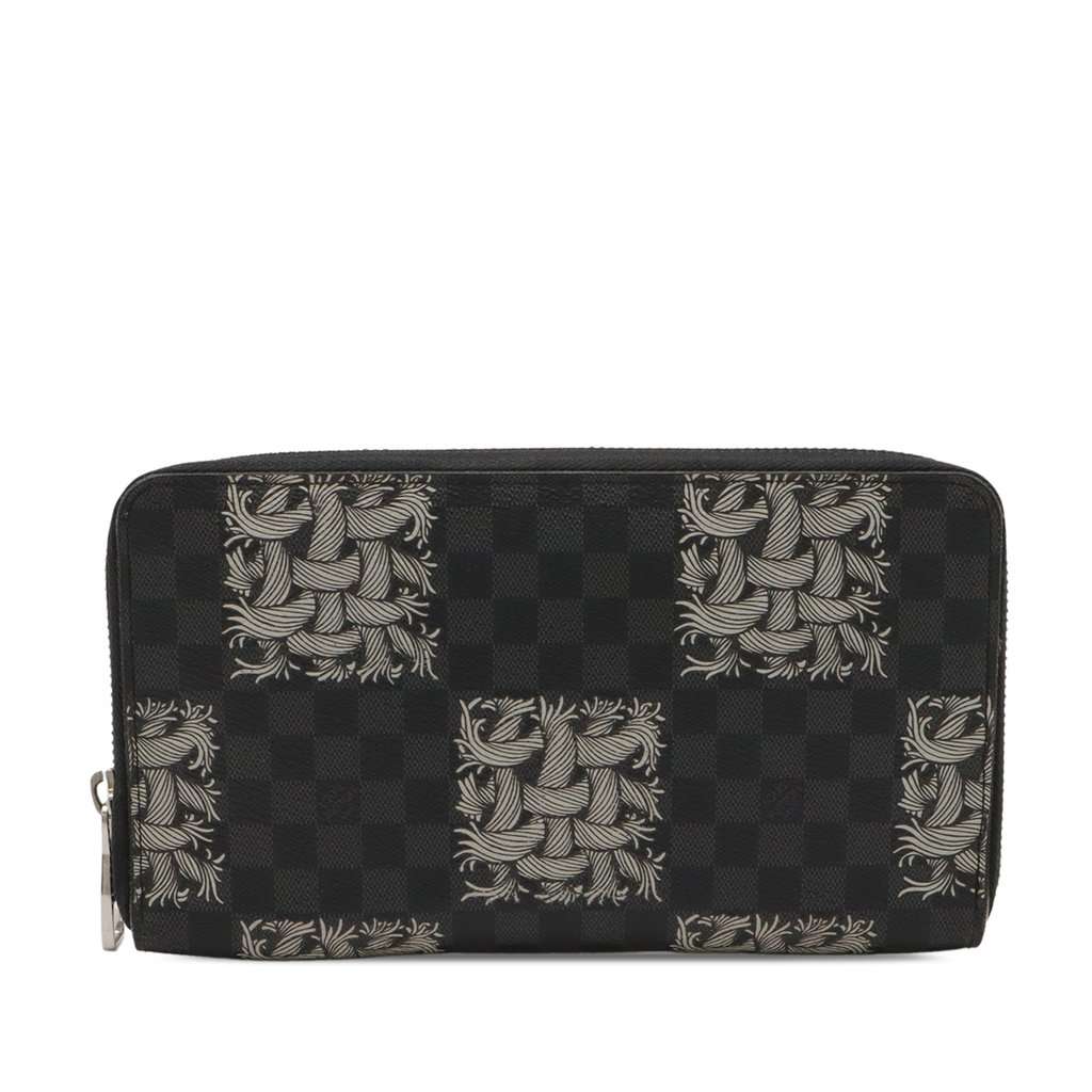 Louis Vuitton Christopher Nemeth Damier Graphite Zippy Organizer Wallet Black Very good - Front View