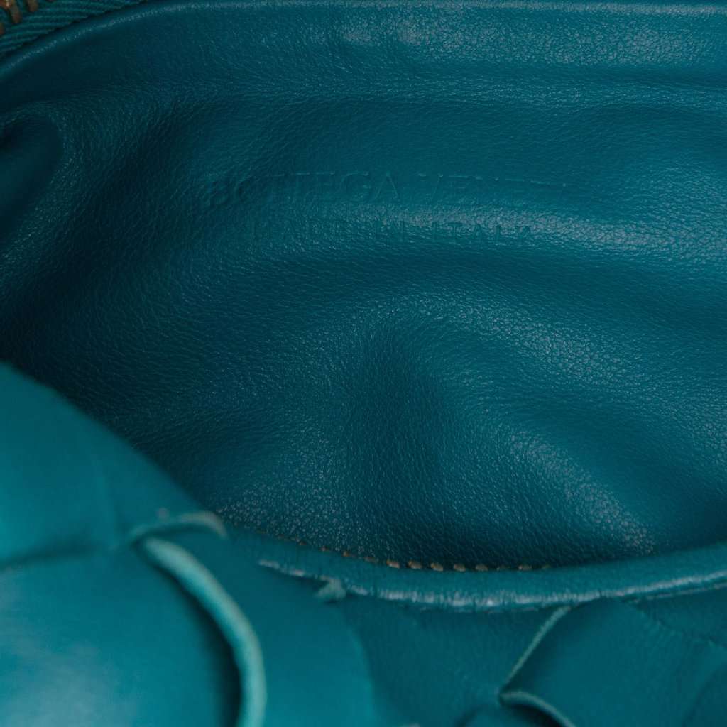 Bottega Veneta Mini Nappa Intrecciato Jodie Blue Leather Very good condition - Box View
