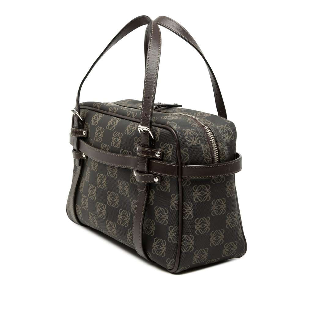 Loewe Anagram Coated Canvas Handbag Brown Very good condition - Back View