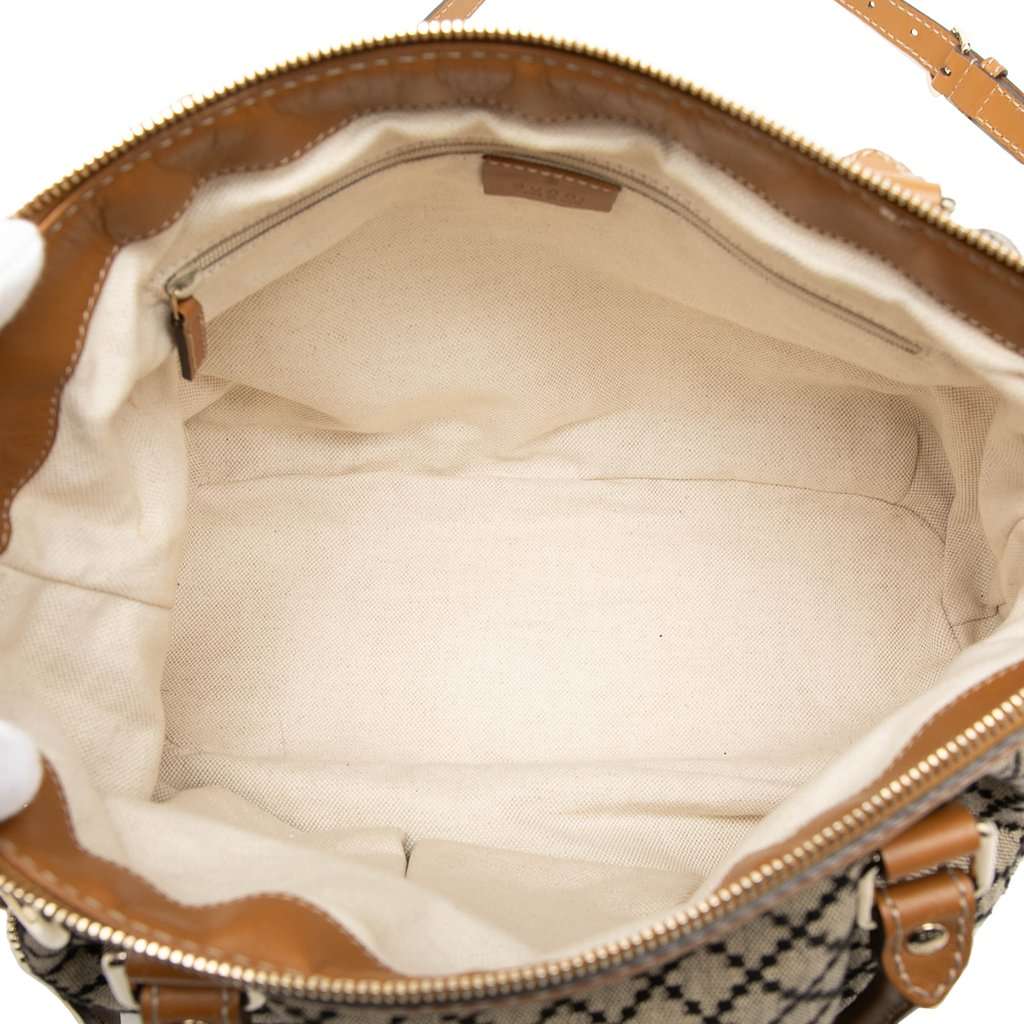 Gucci Diamante Canvas Sukey Satchel Beige Very good condition - Model View