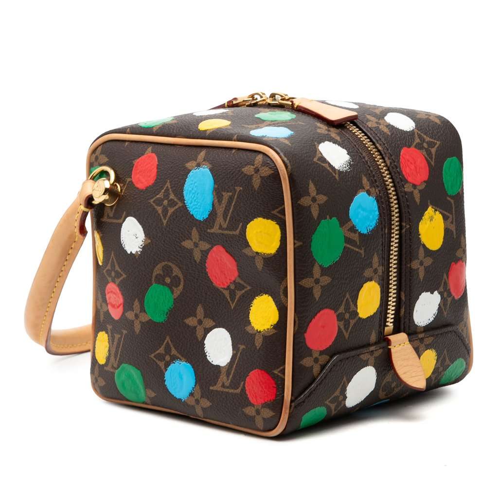 Louis Vuitton Yayoi Kusama Monogram Painted Dots Square Bag Brown Very good condition - Back View