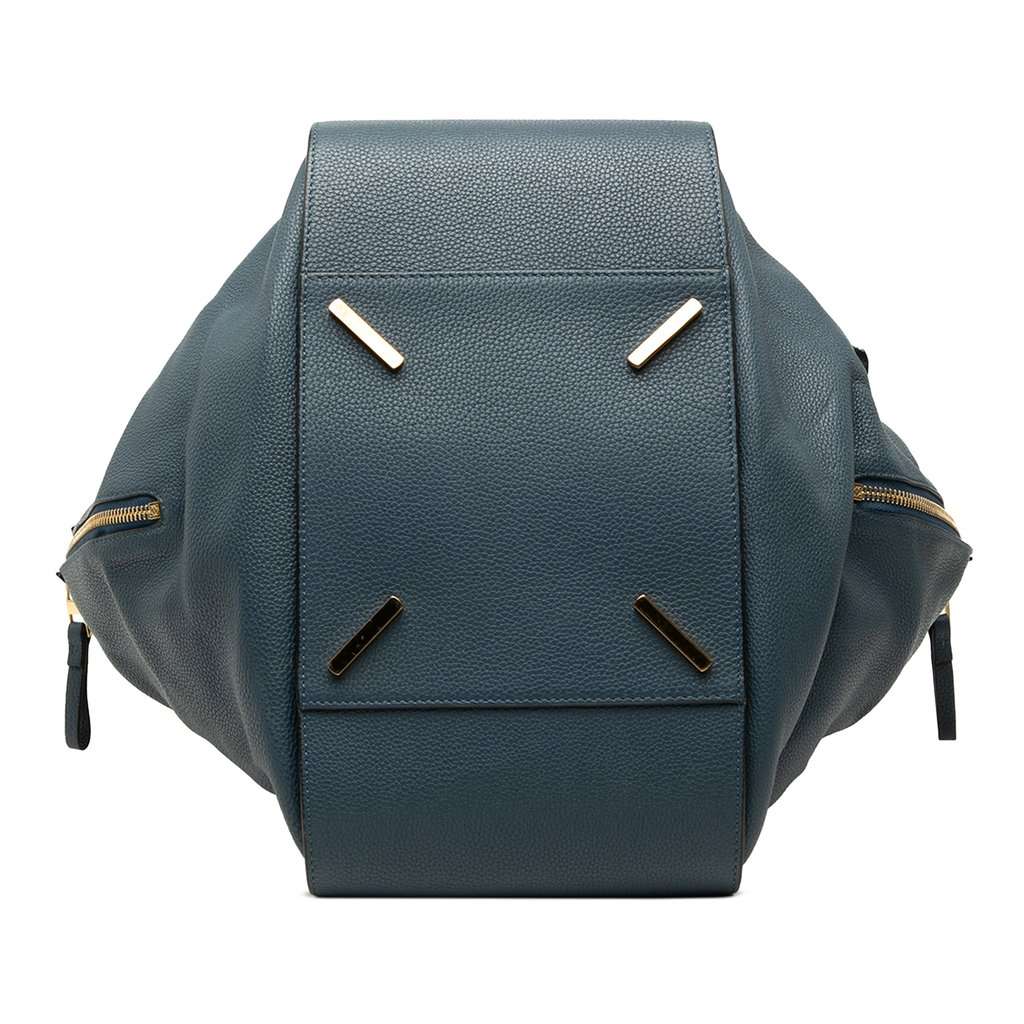 LOEWE Medium Grained Calfskin Hammock Satchel Blue Leather Very good - Inside View