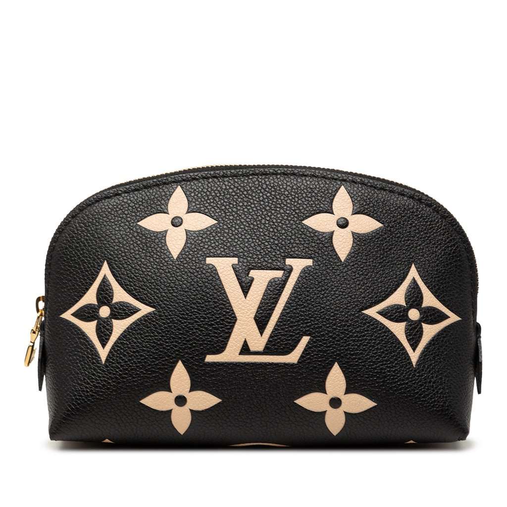 Louis Vuitton Bicolor Monogram Empreinte Giant Cosmetic Pouch Black Leather Very good - Front View