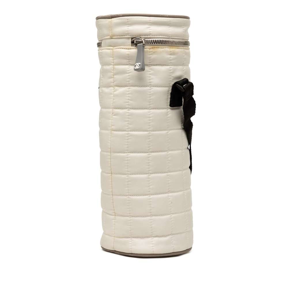 Chanel Quilted Sport Line Bottle Holder Crossbody White Very good - Back View