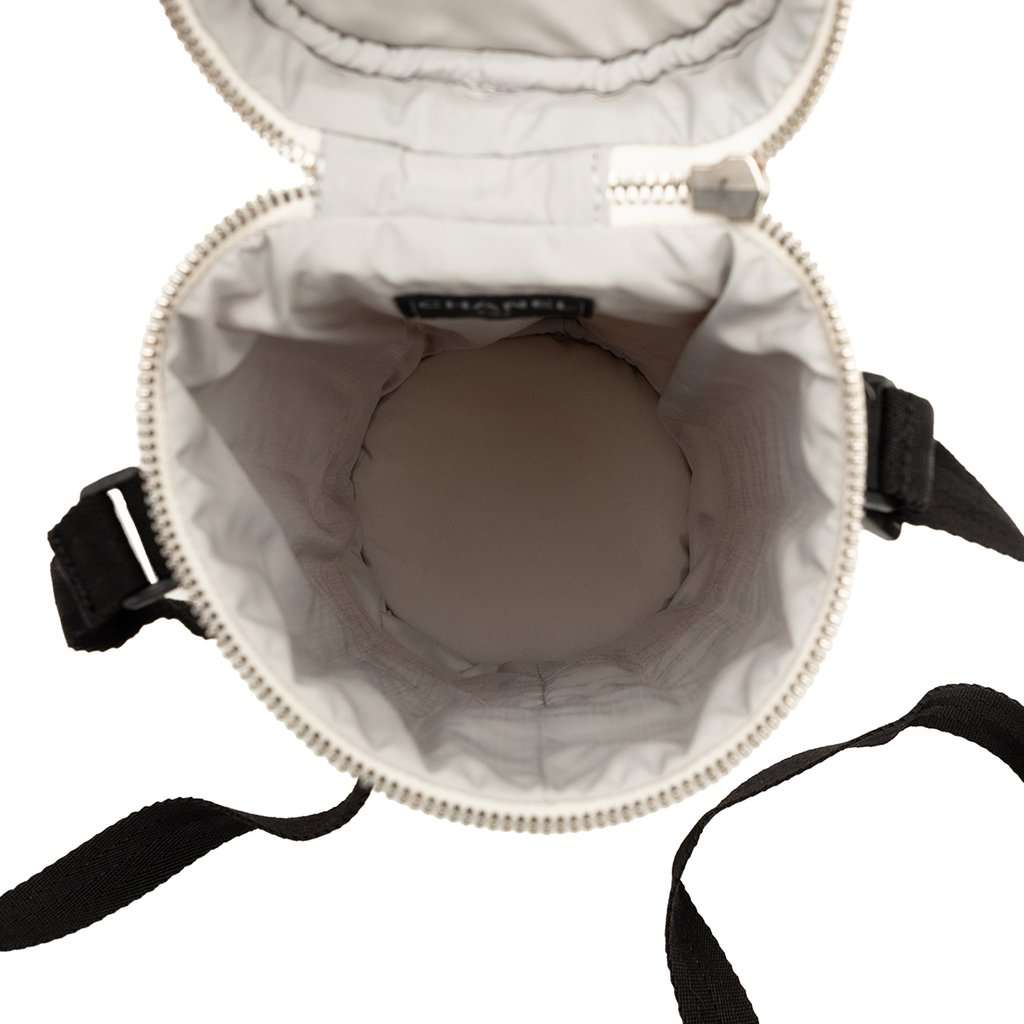 Chanel Quilted Sport Line Bottle Holder Crossbody White Very good - Model View