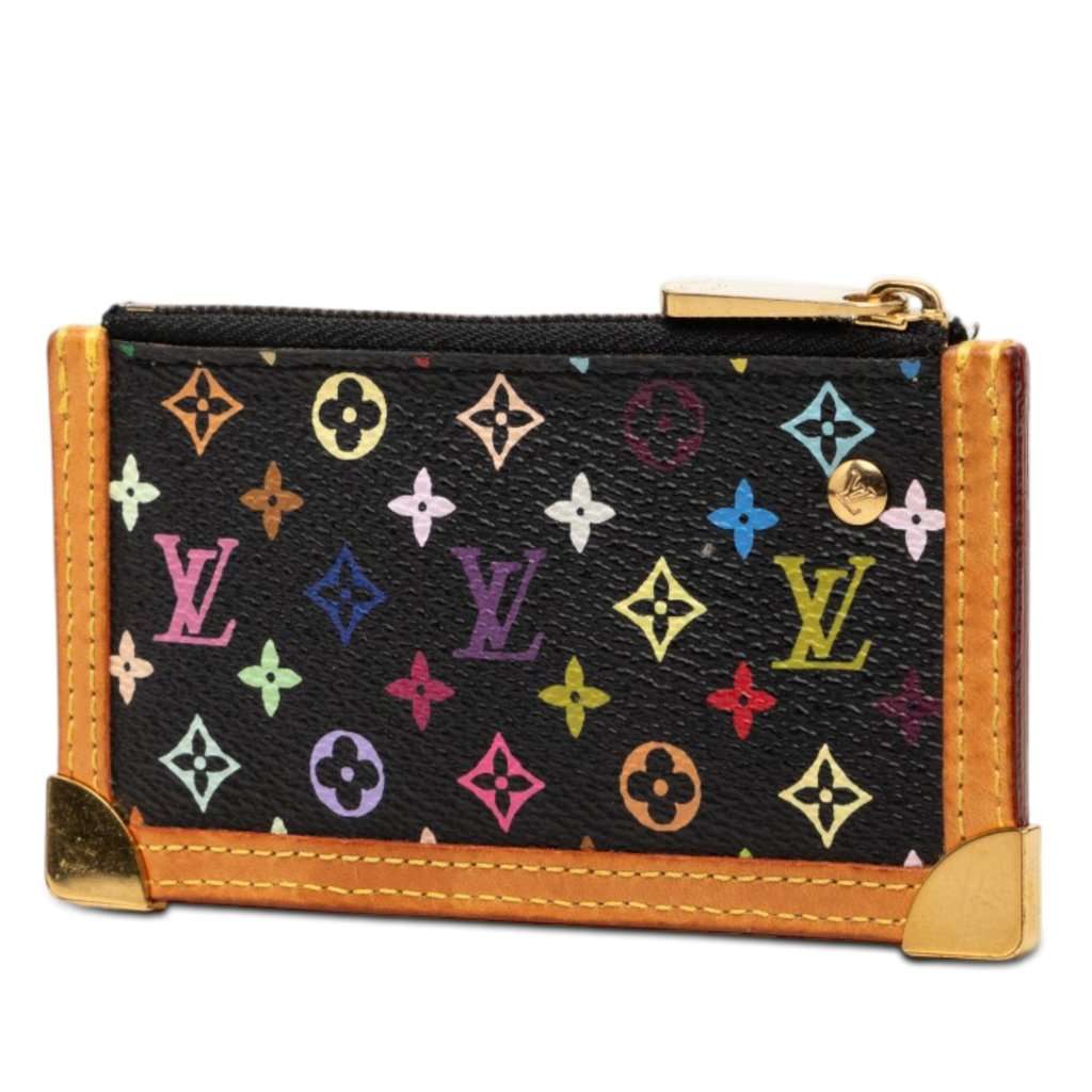 Louis Vuitton Takashi Murakami Monogram Multicolore Pochette Cles Black Very good condition - Back View