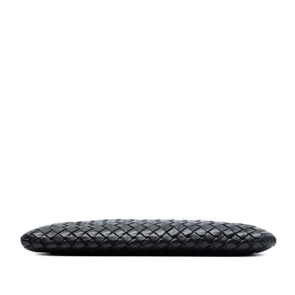 Bottega Veneta Nappa Intrecciato Zip Pouch Black Leather Very good - Inside View