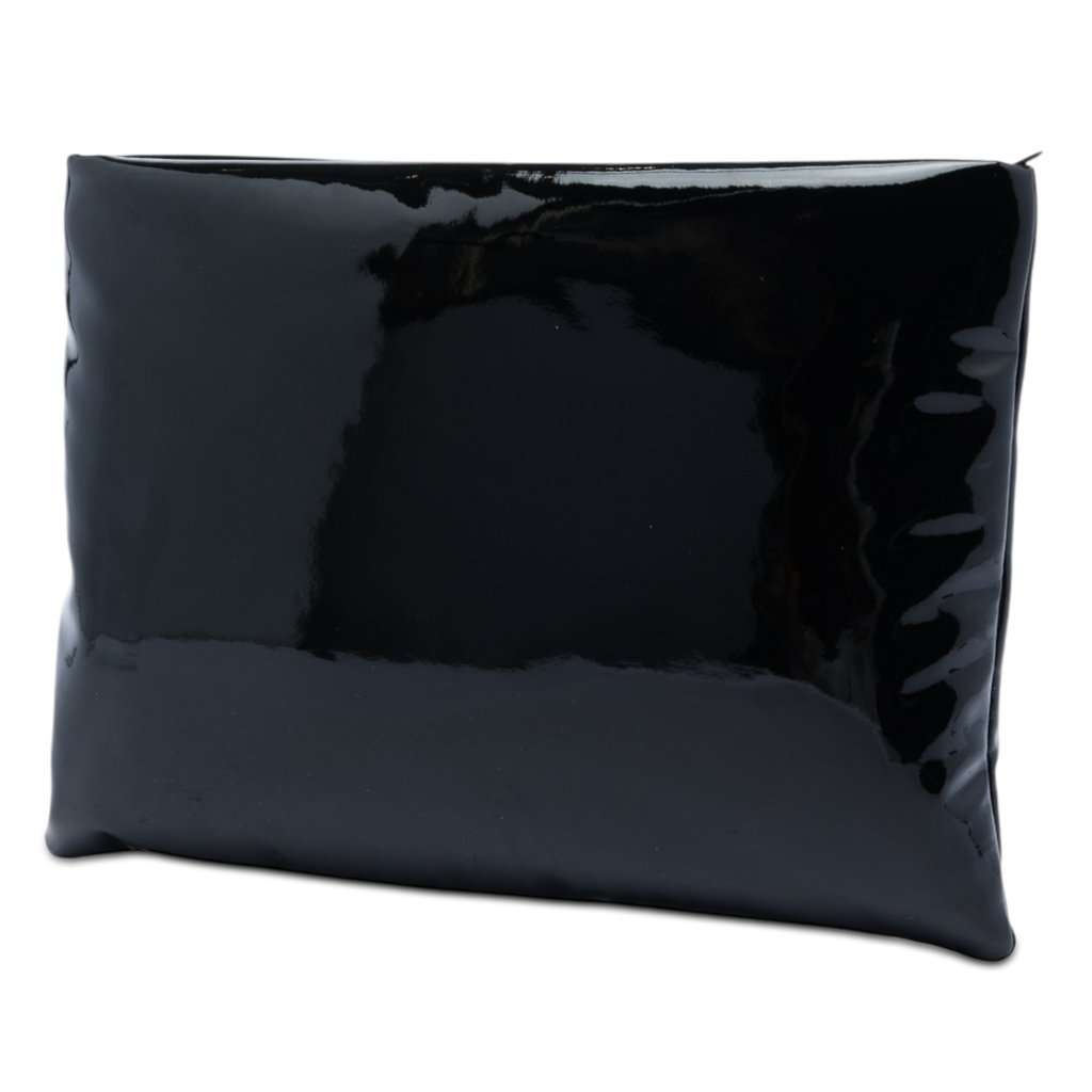 Saint Laurent Large Patent Puffy Pouch Black Leather Very good - Back View