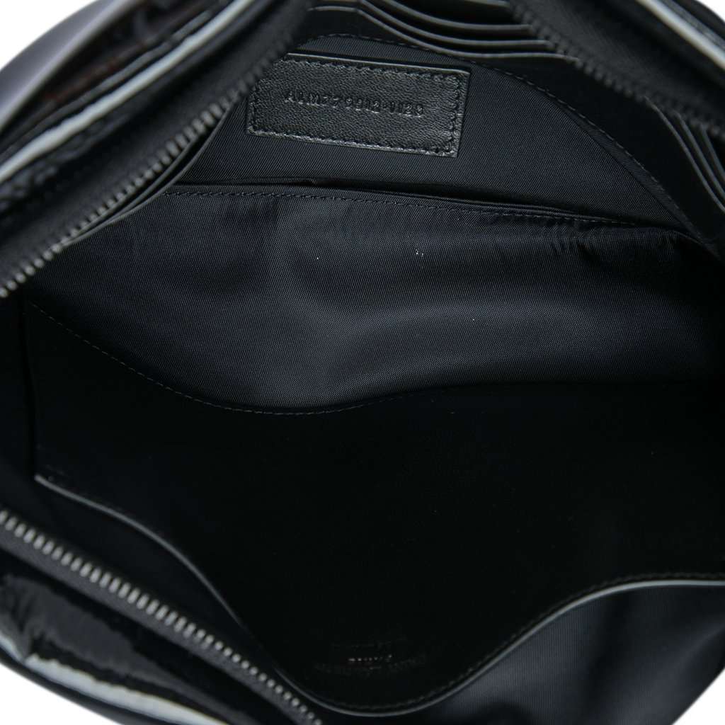Saint Laurent Large Patent Puffy Pouch Black Leather Very good - Model View