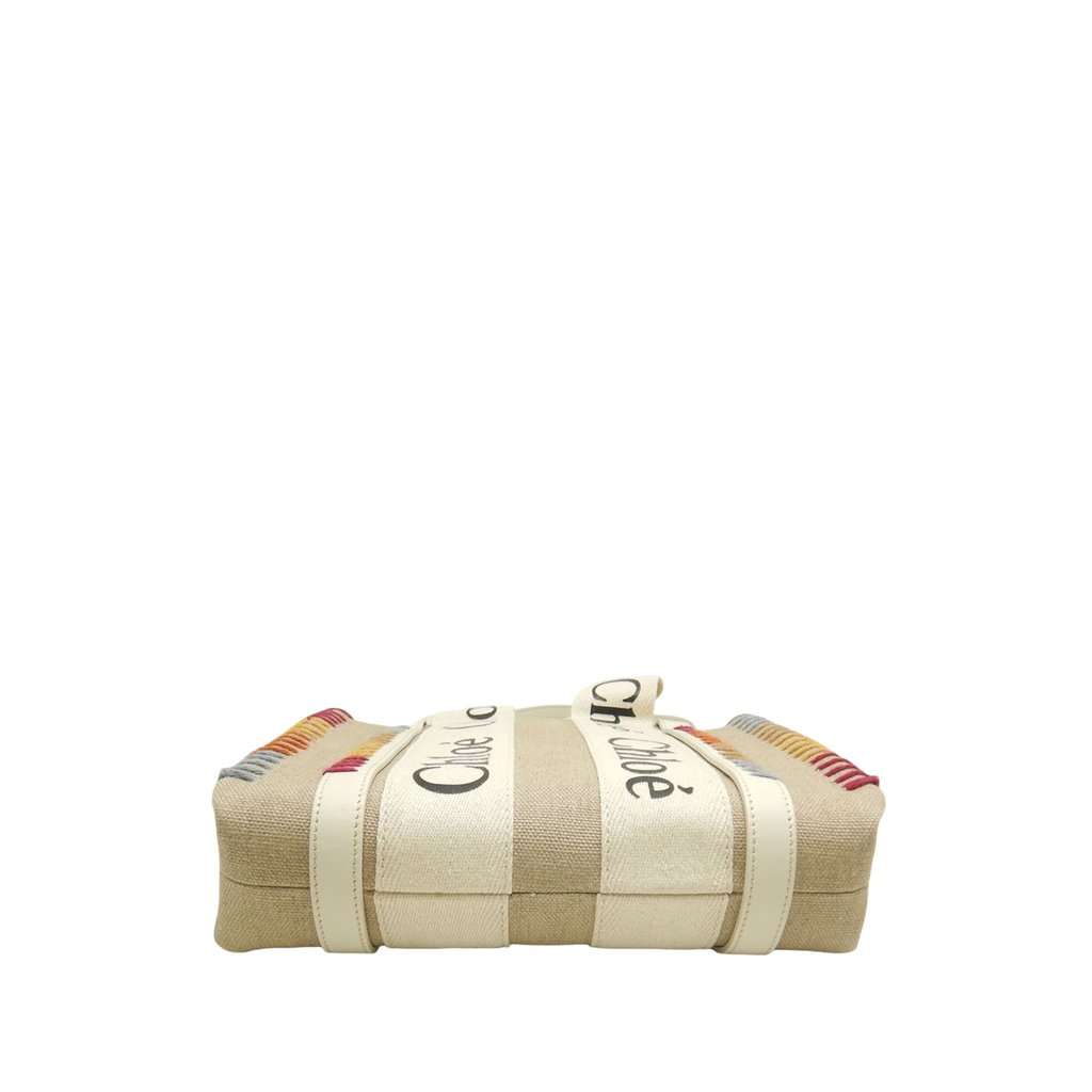 Chloé Small Canvas Stitch Woody Tote Beige Very good condition - Inside View