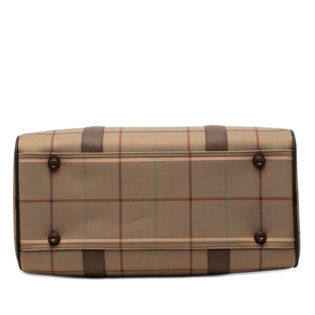 Burberry Vintage Check Canvas Boston Bag Brown Very good condition - Inside View