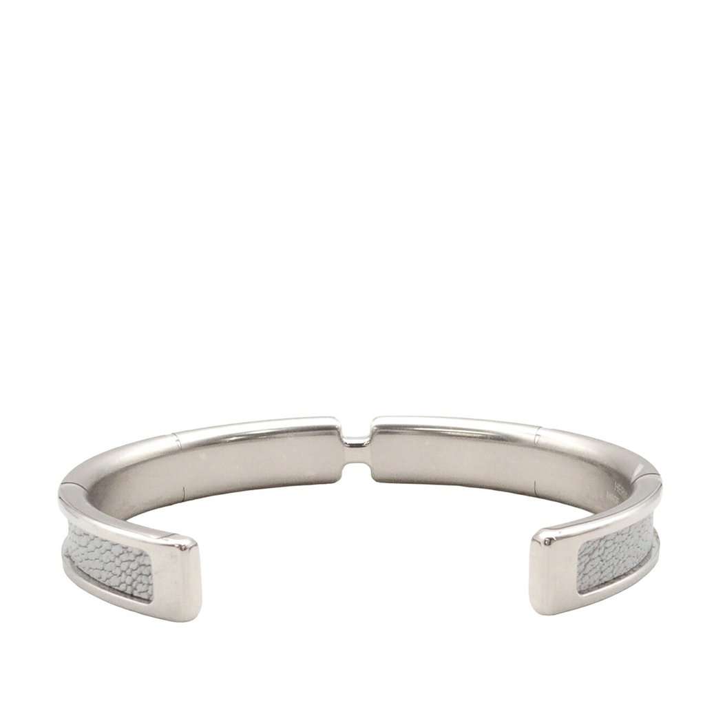 Hermès Chevre Chamkilight Olympe Bracelet T2 Silver Leather Very good condition - Inside View
