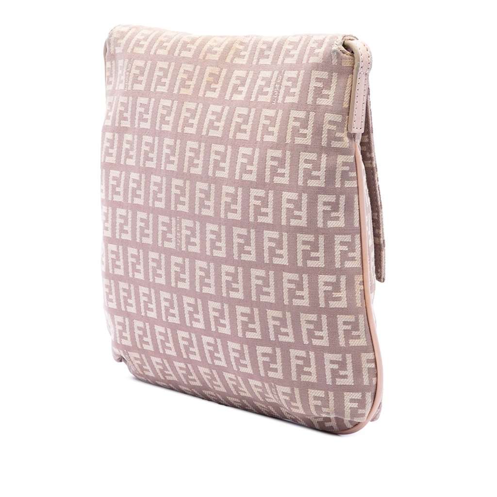 Fendi Zucchino Canvas Crossbody Pink Very good condition - Back View