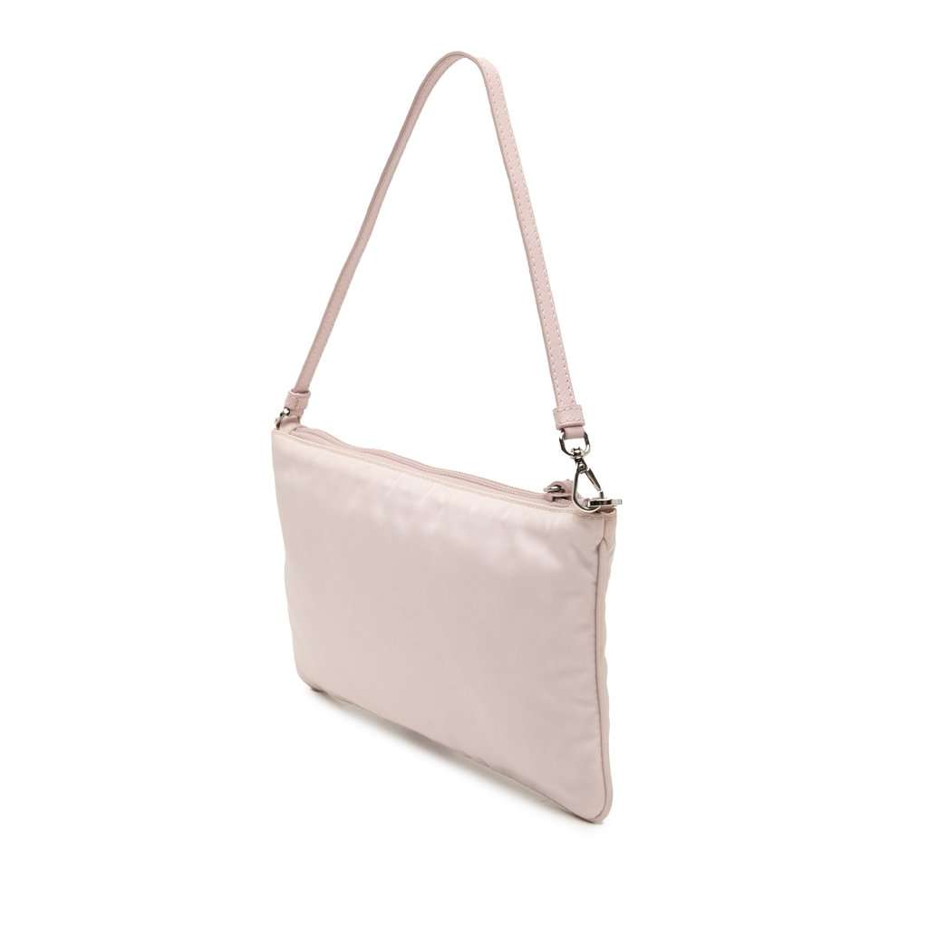 Prada Mini Re Nylon Pochette Pink Very good condition - Back View