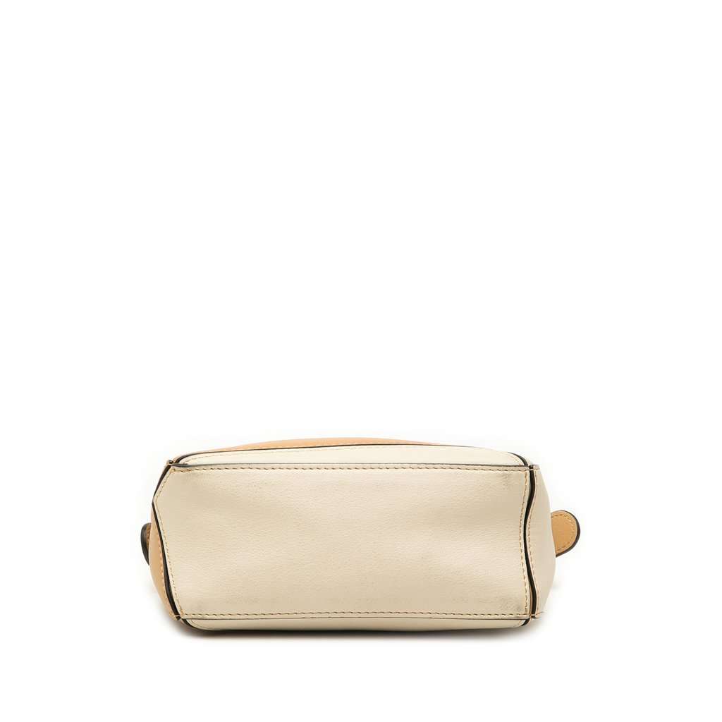LOEWE Mini Bicolor Calfskin Puzzle Satchel Beige Leather Very good - Inside View