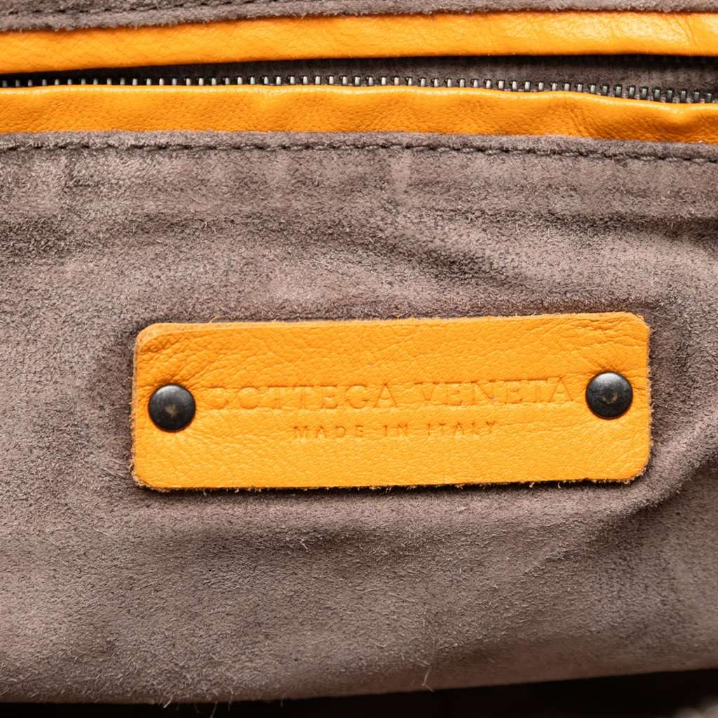Bottega Veneta Nappa Intrecciato Nodini Crossbody Orange Leather Very good condition - Box View