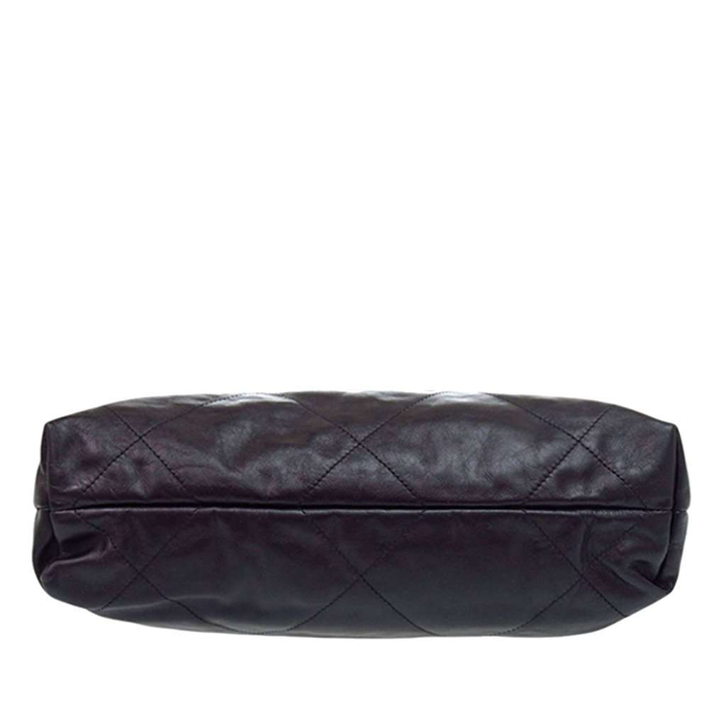 Chanel Small Quilted Shiny Calfskin 22 Handbag Black Leather Very good - Inside View