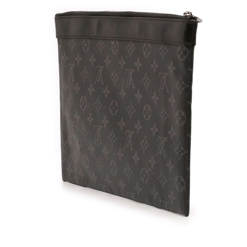 Louis Vuitton Monogram Eclipse Discovery Pochette GM Black Very good condition - Back View