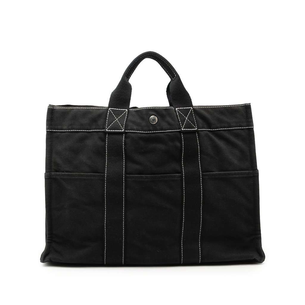 Hermès Canvas Fourre Tout MM Black Very good condition - Front View