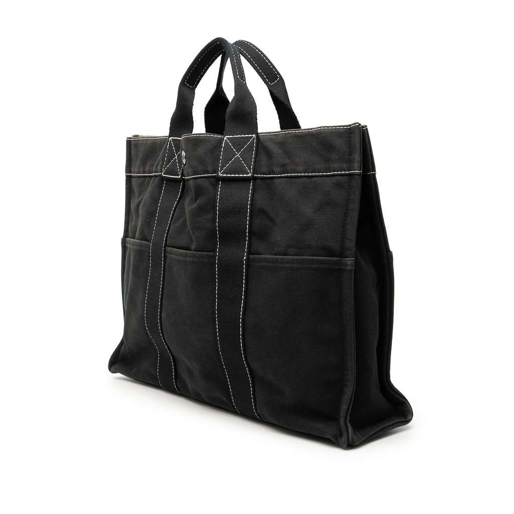 Hermès Canvas Fourre Tout MM Black Very good condition - Back View