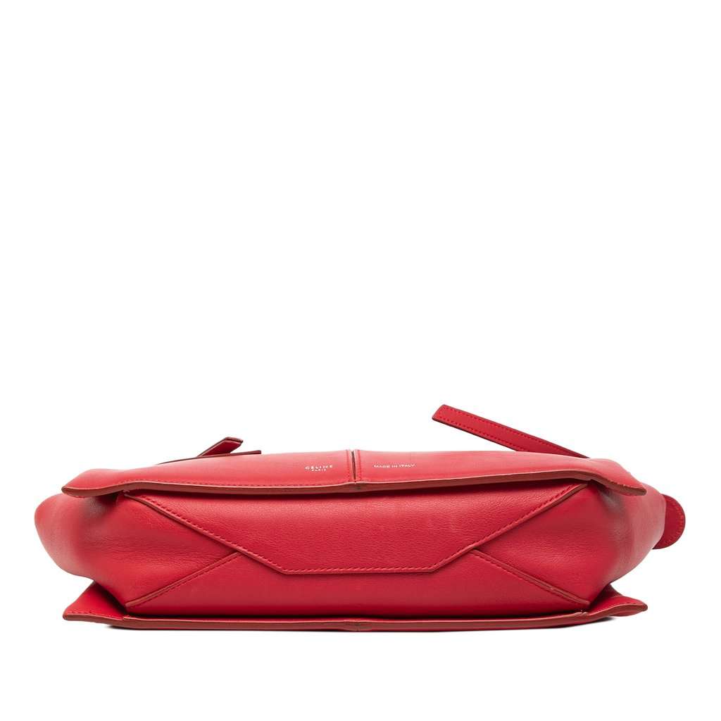 Celine Trifold Leather Clutch On Chain Red Leather Very good condition - Inside View