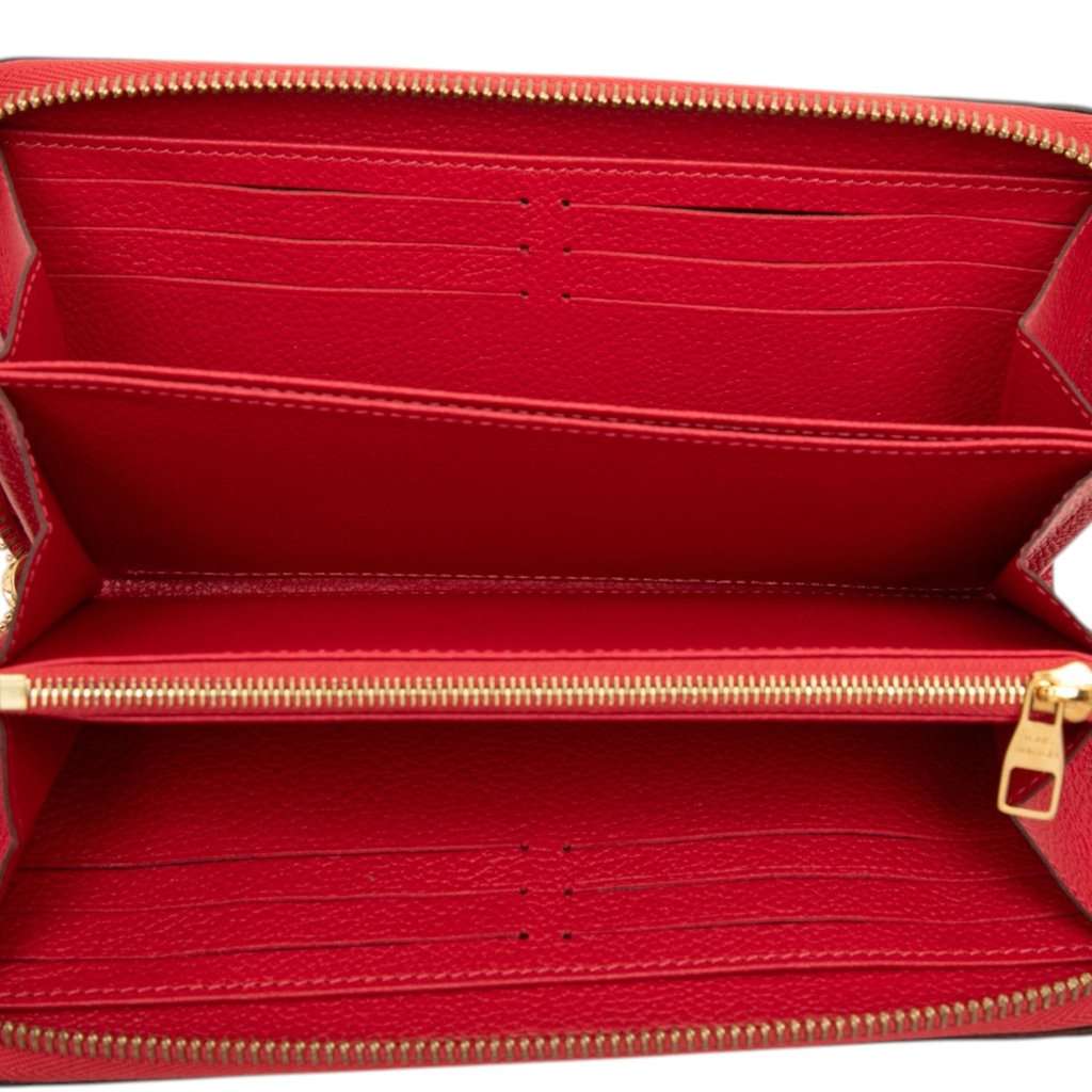 Louis Vuitton Monogram Empreinte Zippy Long Wallet Red Leather Very good condition - Model View
