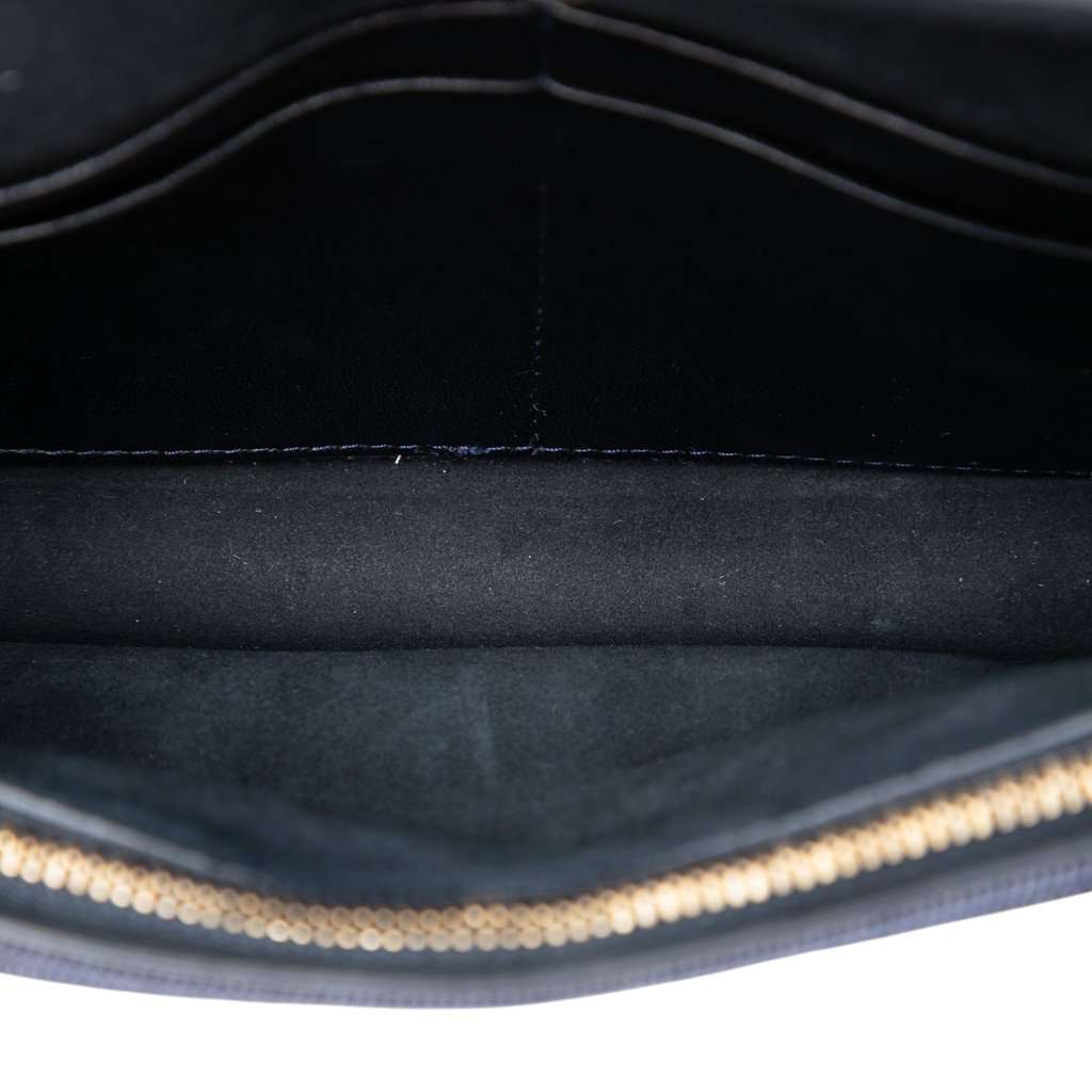 Dior Denim Cannage Studded DiorAddict Wallet on Chain Blue Very good condition - Model View