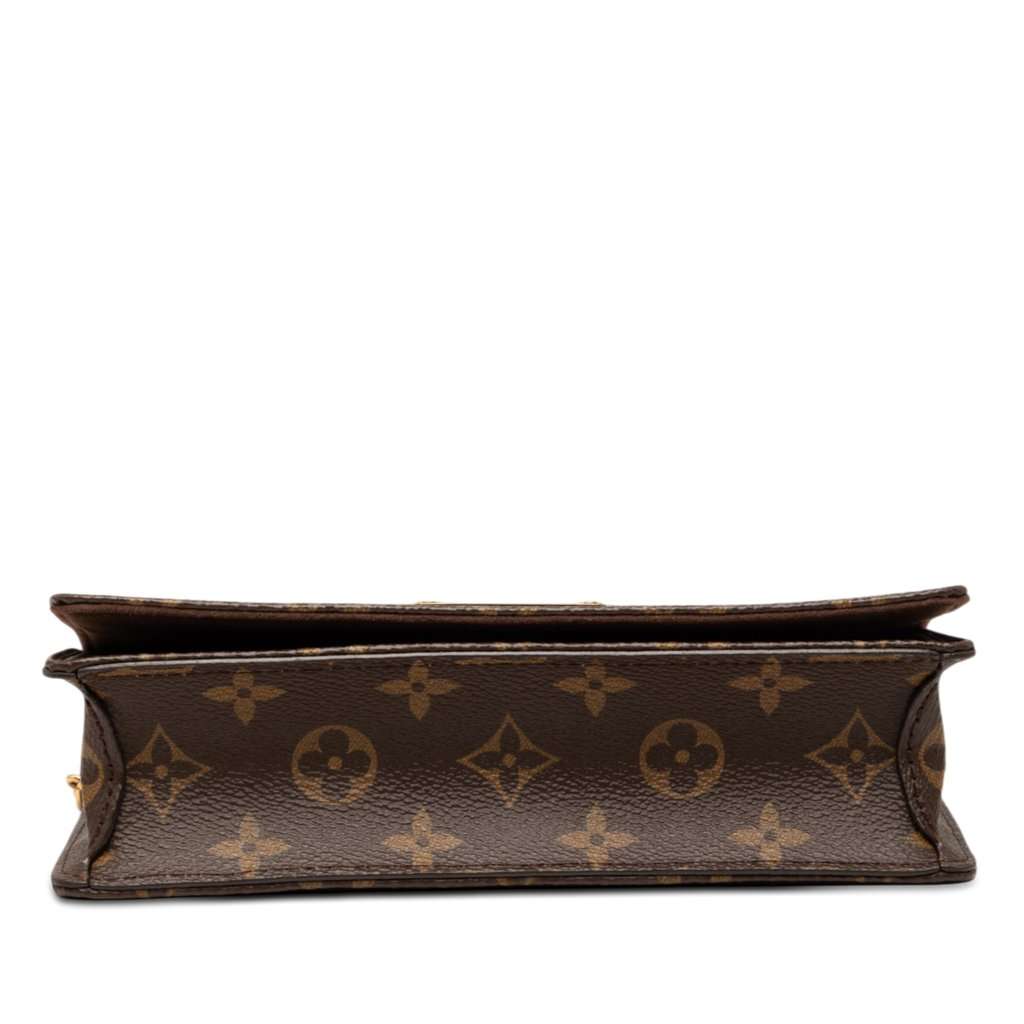 Louis Vuitton Monogram Lily Wallet On Chain Brown Very good - Inside View
