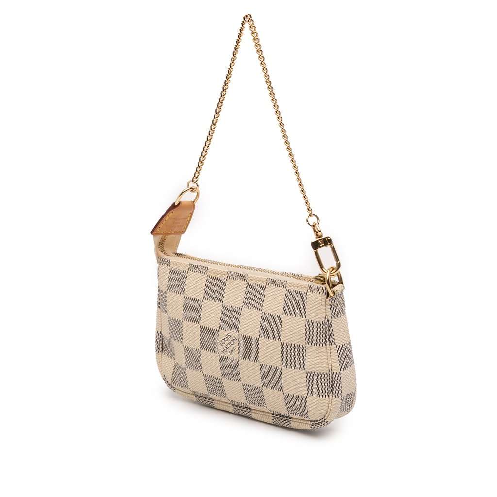 Louis Vuitton Damier Azur Mini Pochette Accessoires White Very good - Back View