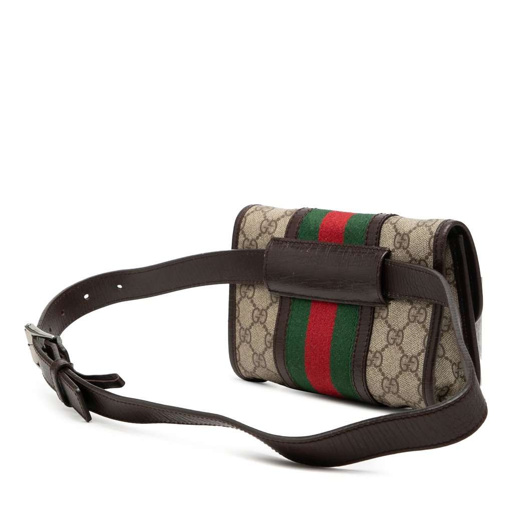 Gucci GG Supreme Web Belt Bag Beige Good condition - Back View