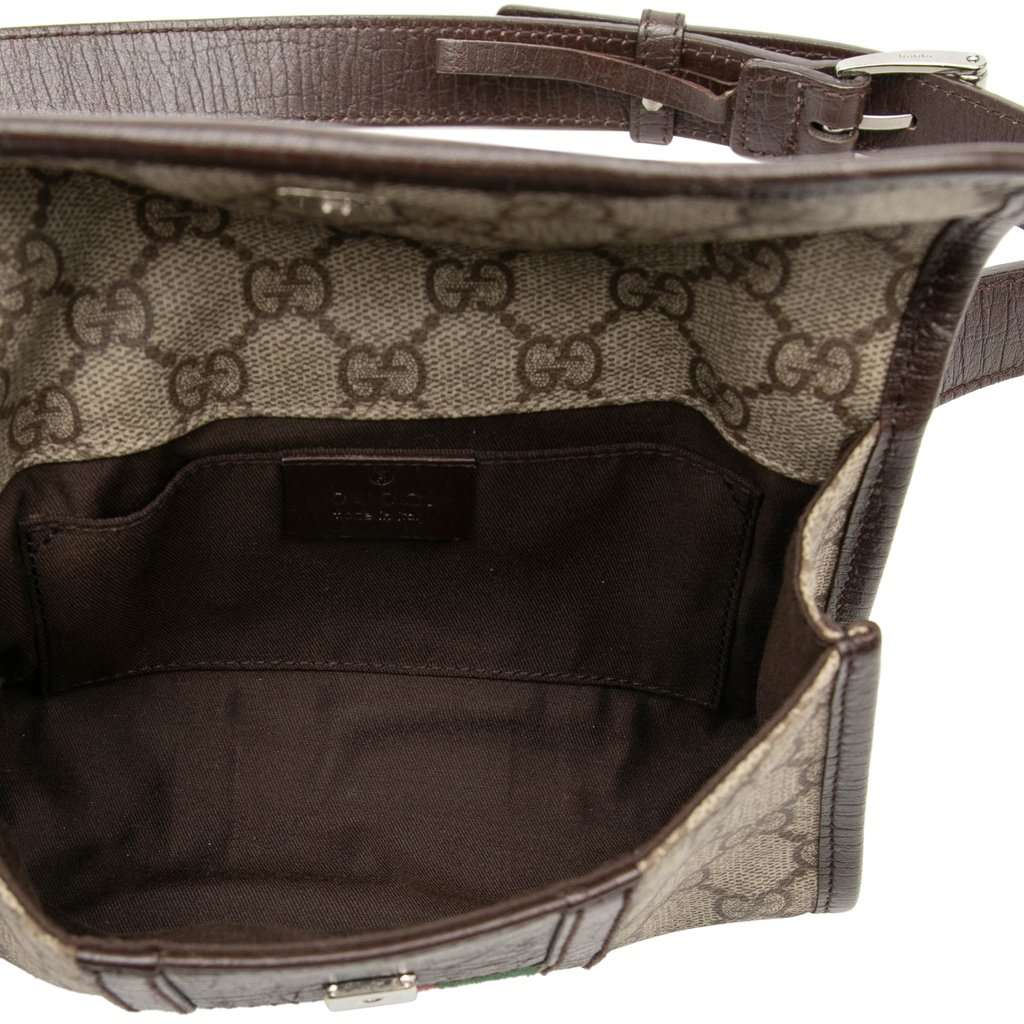 Gucci GG Supreme Web Belt Bag Beige Good condition - Model View