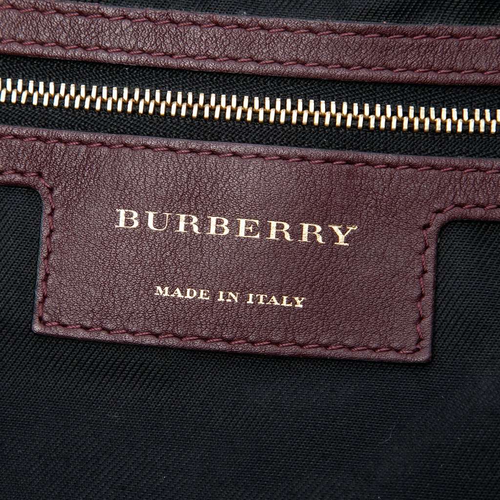 Burberry Small Haymarket Check Canvas and Leather Canterbury Tote Beige Very good condition - Box View