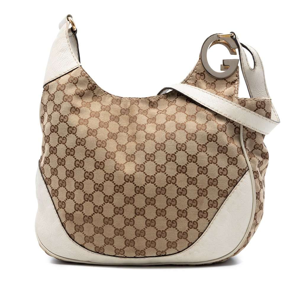 Gucci GG Canvas Charlotte Crossbody Beige Very good - Front View