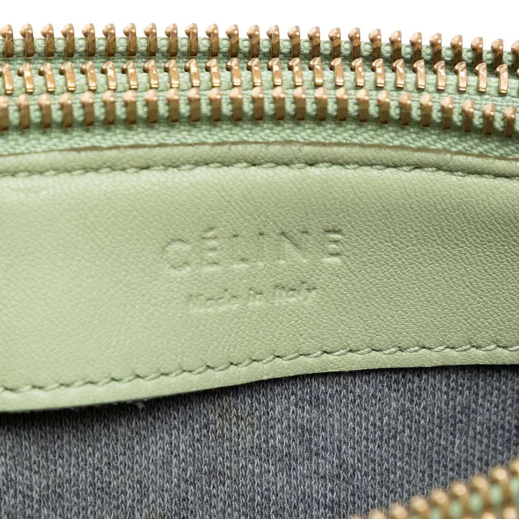 Celine Small Lambskin Trio Crossbody Green Leather Very good condition - Box View