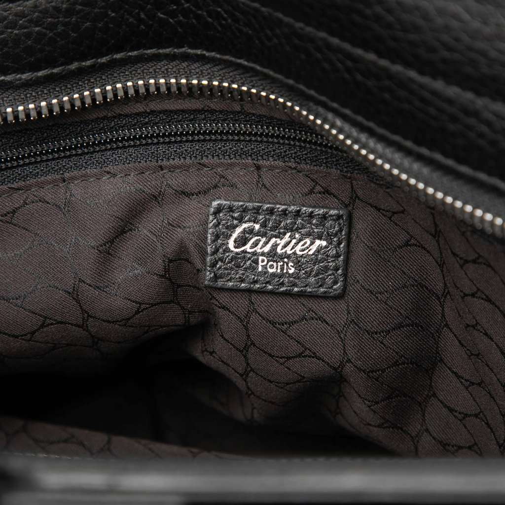 Cartier Leather La Dona Shoulder Bag Black Leather Very good - Box View