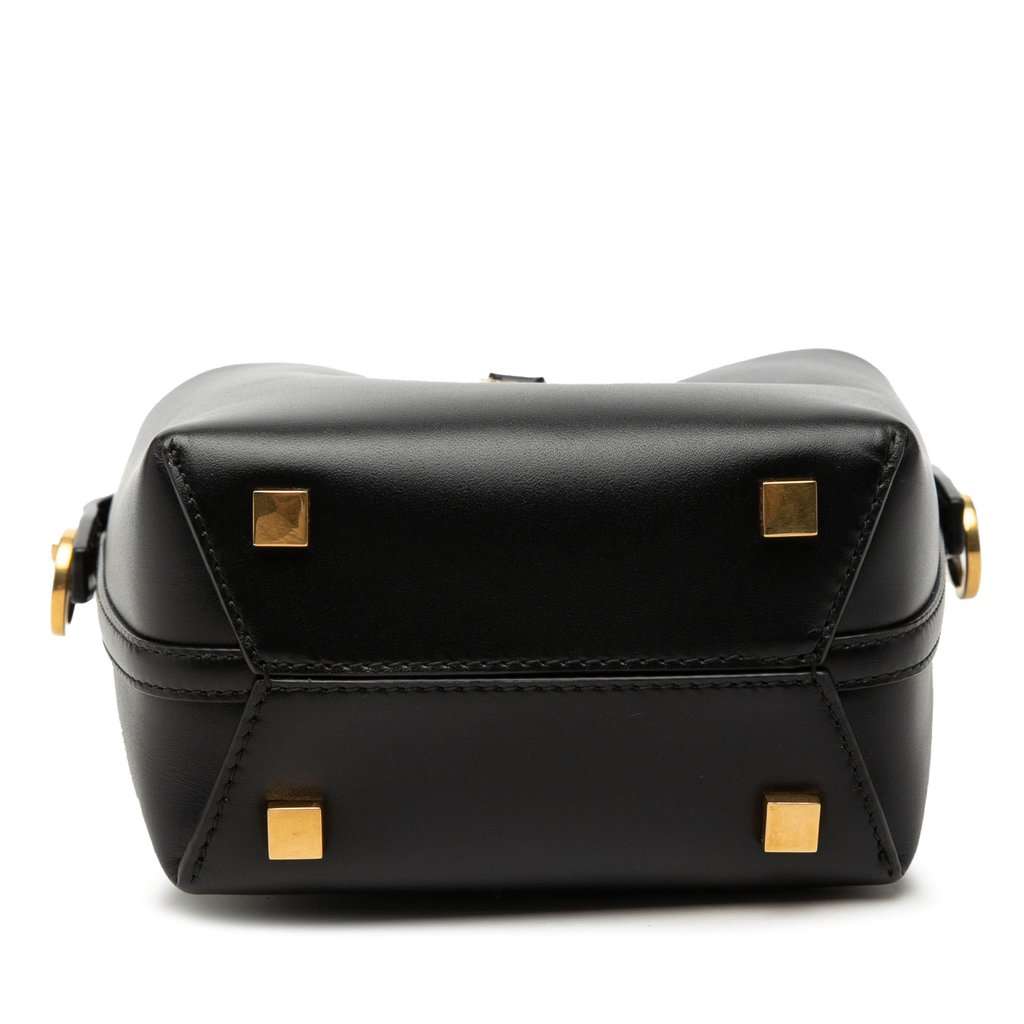 Saint Laurent Mini Shiny Calfskin Le 37 Bucket Bag Black Leather Very good condition - Inside View