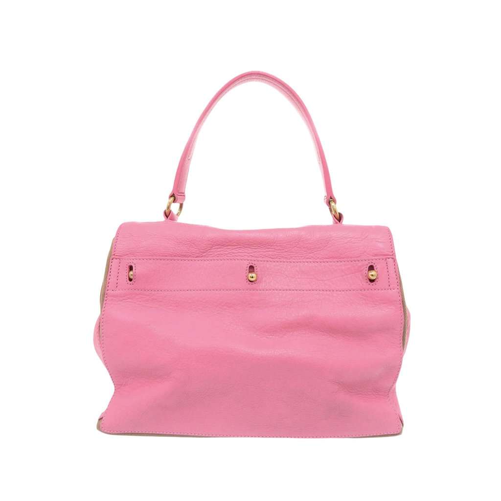 Saint Laurent Medium Leather Muse Two Satchel Pink Leather Very good - Back View