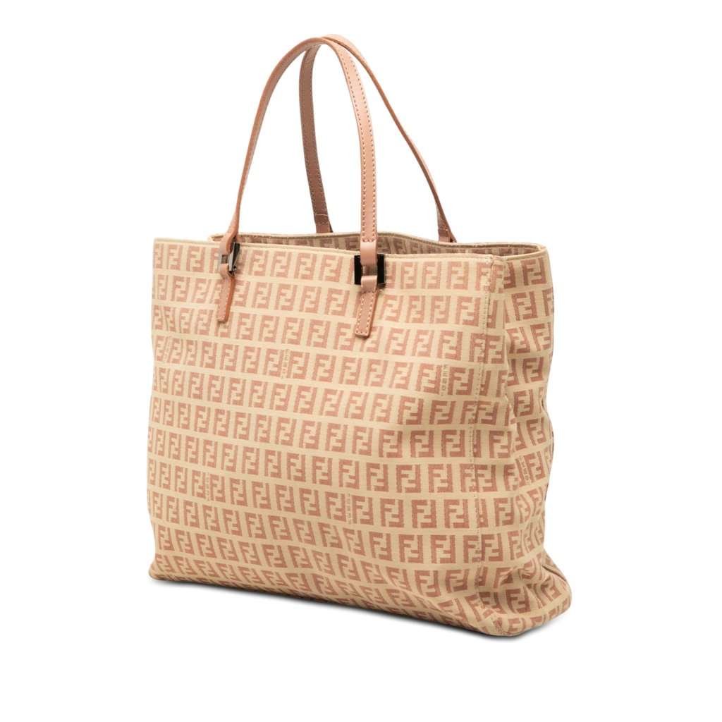 Fendi Zucchino Canvas Tote Beige Very good - Back View