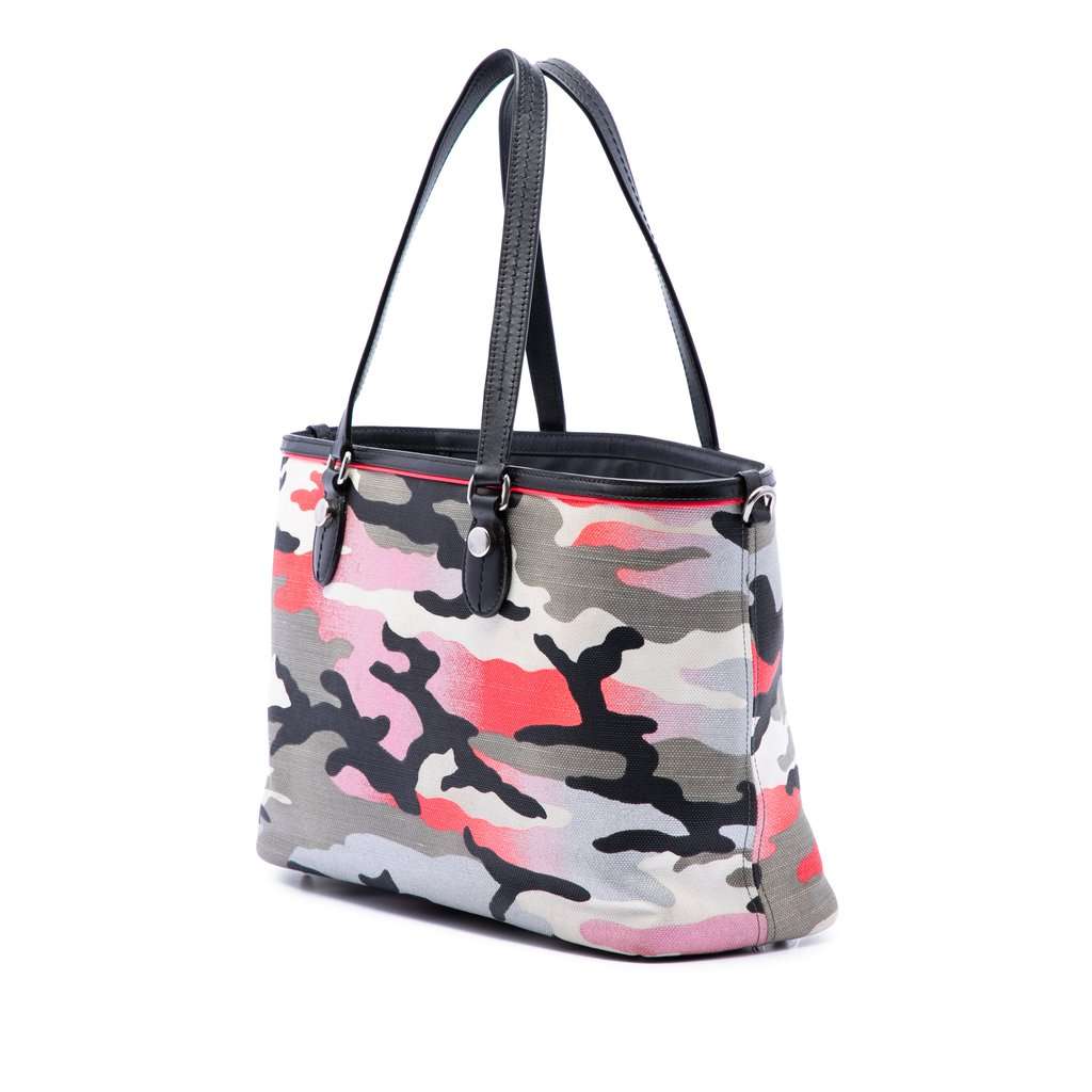 Dior Anselm Reyle Medium Canvas Camouflage Tote MultiColor Very good condition - Back View