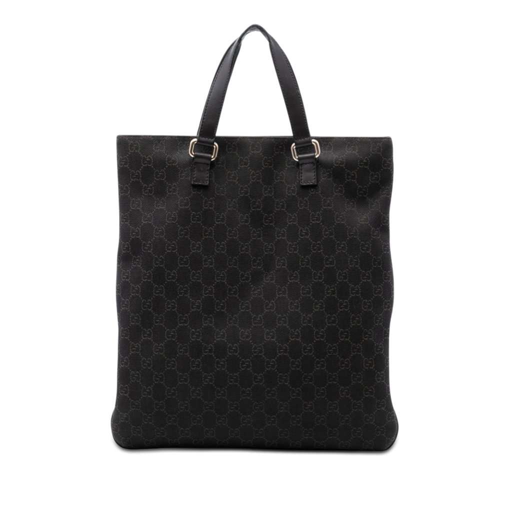 Gucci GG Denim Tote Brown Very good condition - Front View
