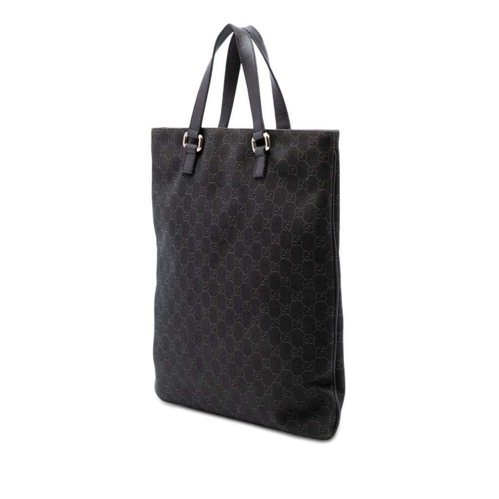 Gucci GG Denim Tote Brown Very good condition - Back View