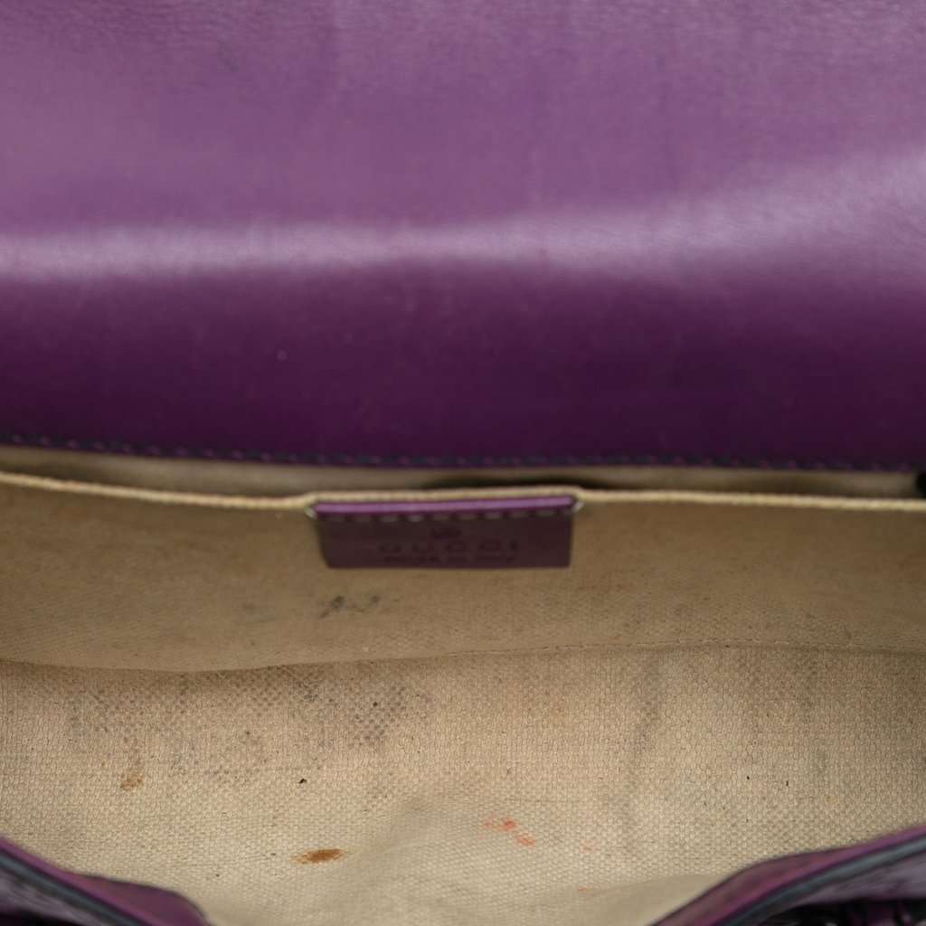 Gucci Small Guccissima Emily Crossbody Purple Leather Very good condition - Model View